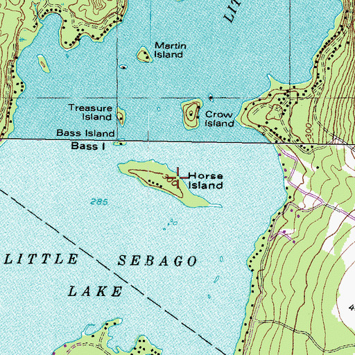 Topographic Map of Horse Island, ME