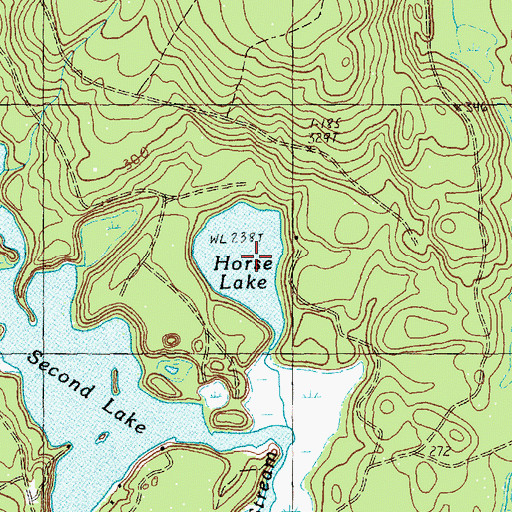 Topographic Map of Horse Lake, ME
