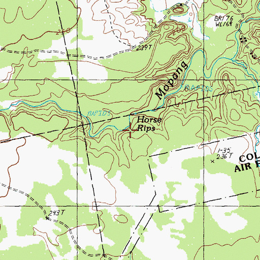 Topographic Map of Horse Rips, ME