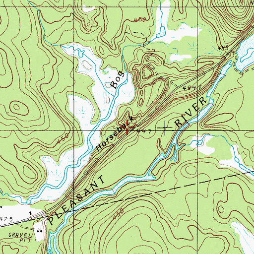 Topographic Map of Horseback, ME