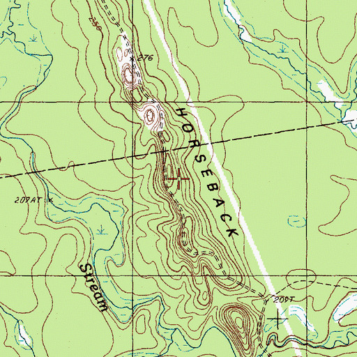 Topographic Map of Horseback, ME