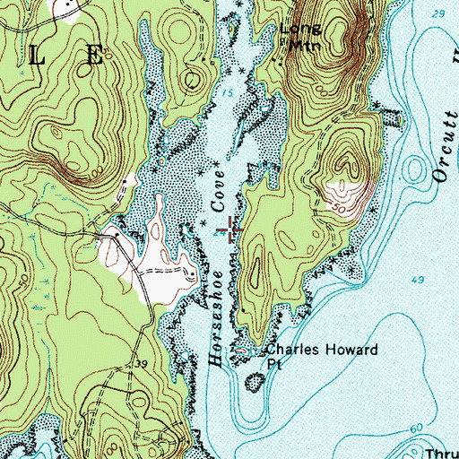 Topographic Map of Horseshoe Cove, ME