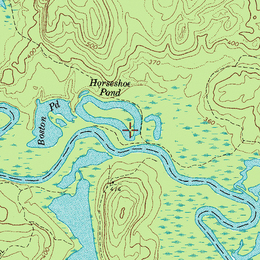 Topographic Map of Horseshoe Pond, ME