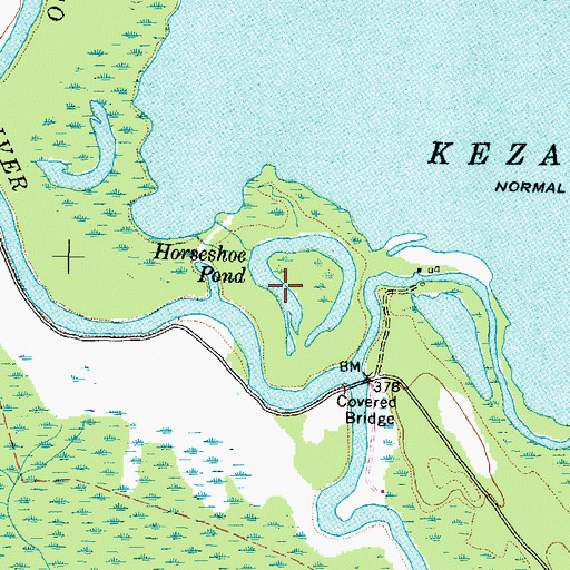 Topographic Map of Horseshoe Pond, ME