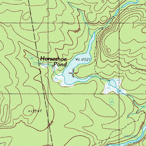 Topographic Map of Horseshoe Pond, ME