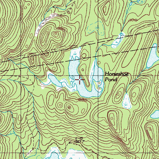 Topographic Map of Horseshoe Pond, ME