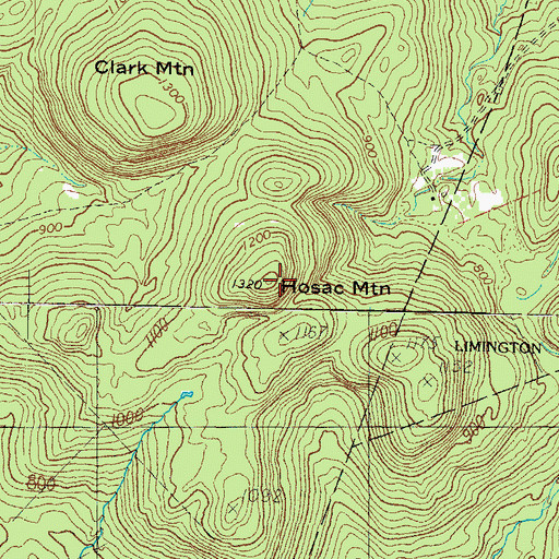 Topographic Map of Hosac Mountain, ME
