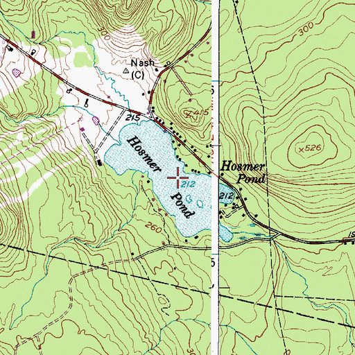 Topographic Map of Hosmer Pond, ME