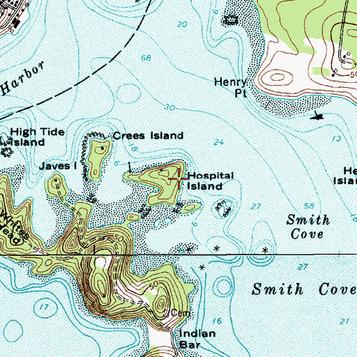 Topographic Map of Great Island, ME