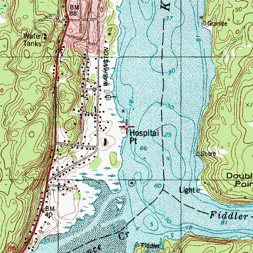 Topographic Map of Hospital Point, ME