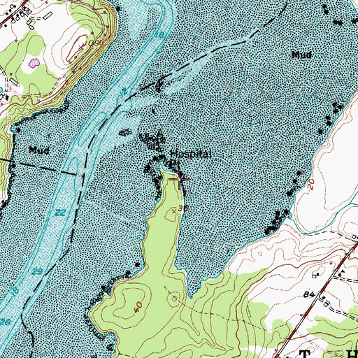 Topographic Map of Hospital Point, ME
