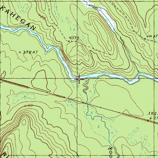 Topographic Map of Hot Brook, ME