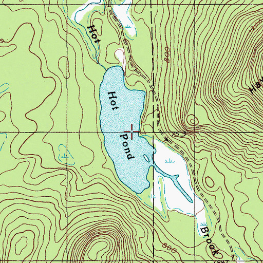 Topographic Map of Hot Pond, ME