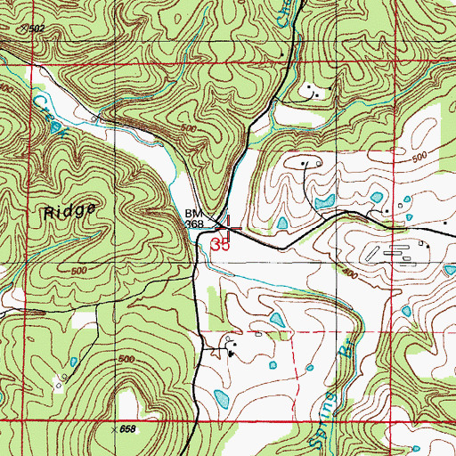 Topographic Map of Webber Chapel School (historical), AR