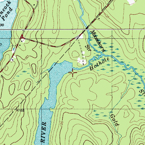 Topographic Map of Hothole Brook, ME