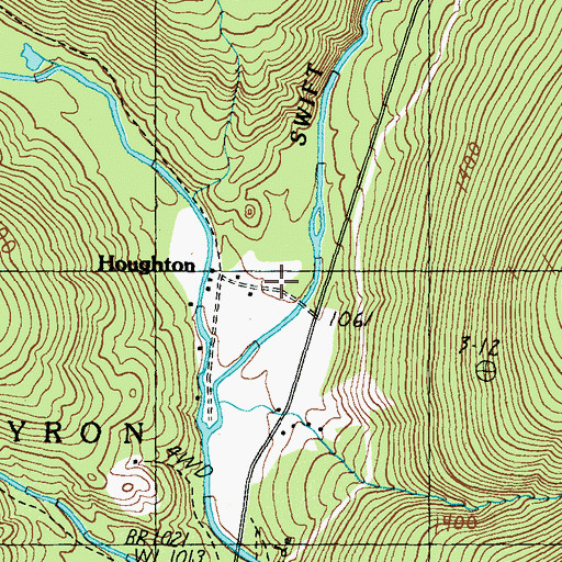 Topographic Map of Houghton, ME