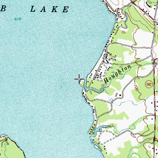 Topographic Map of Houghton Brook, ME