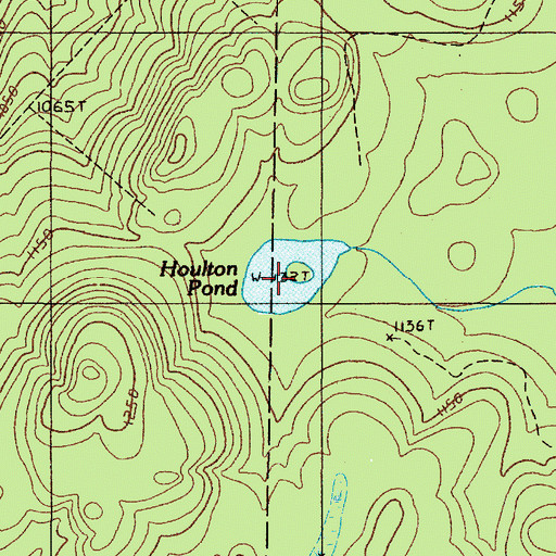 Topographic Map of Houlton Pond, ME