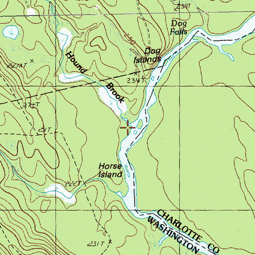 Topographic Map of Hound Brook, ME