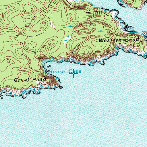 Topographic Map of House Cove, ME