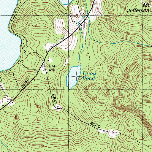 Topographic Map of House Pond, ME