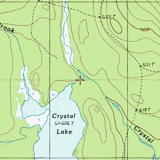 Topographic Map of Houston Brook, ME
