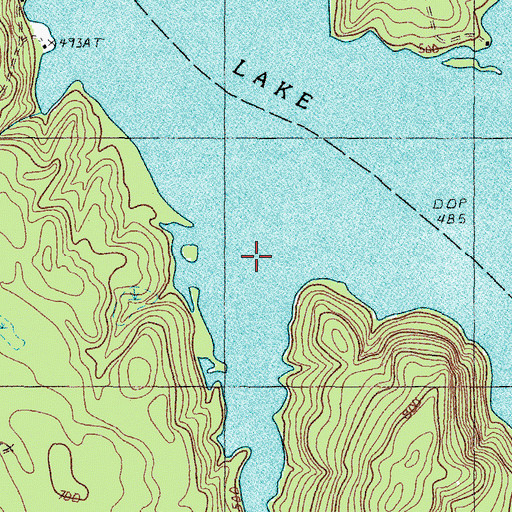Topographic Map of Houston Brook, ME