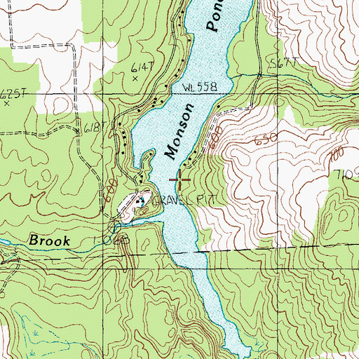 Topographic Map of Howard Brook, ME