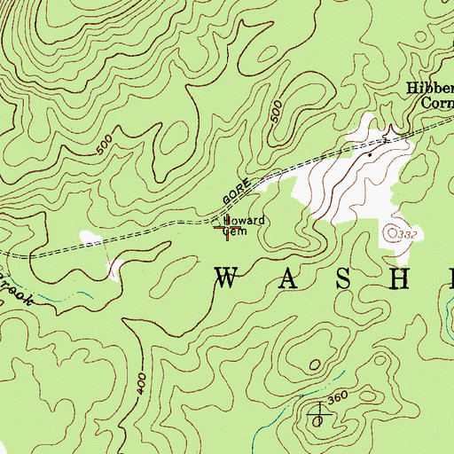 Topographic Map of Howard Cemetery, ME
