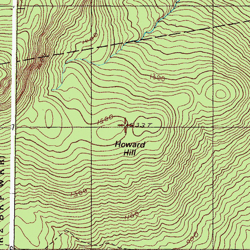 Topographic Map of Howard Hill, ME