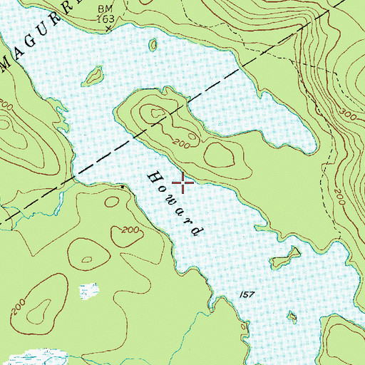 Topographic Map of Howard Lake, ME