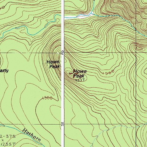 Topographic Map of Howe Peak, ME