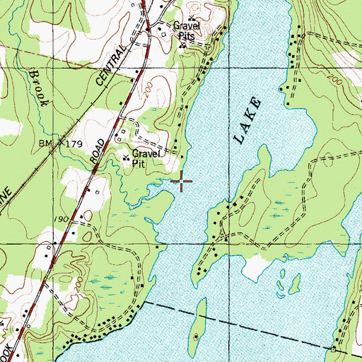 Topographic Map of Hoyt Brook, ME
