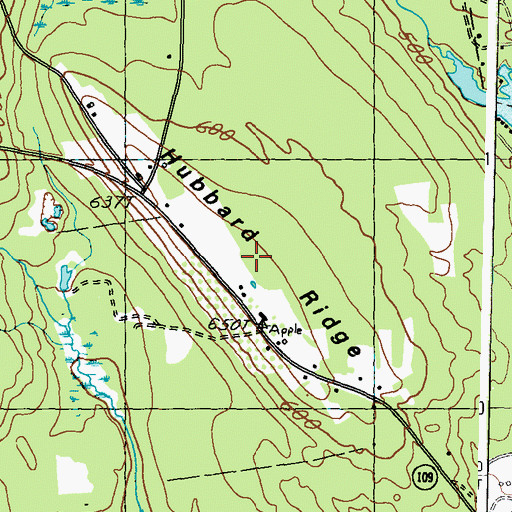 Topographic Map of Hubbard Ridge, ME