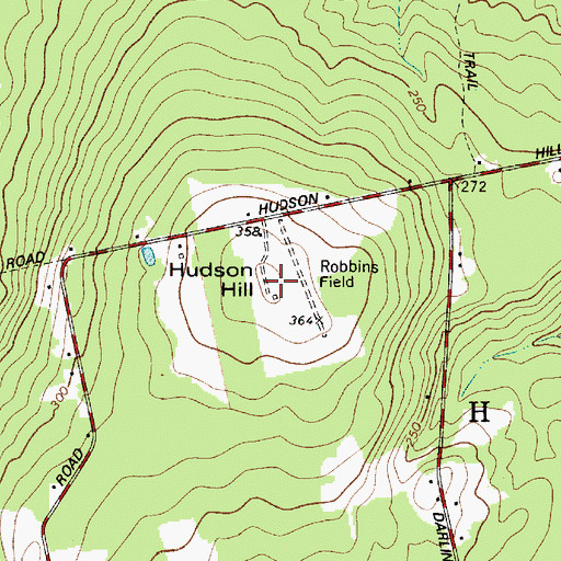 Topographic Map of Hudson Hill, ME