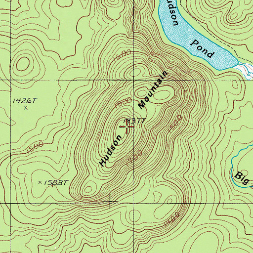 Topographic Map of Hudson Mountain, ME