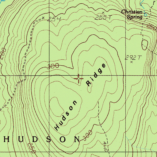 Topographic Map of Hudson Ridge, ME