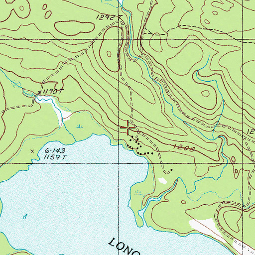 Topographic Map of Hughey Camp (historical), ME