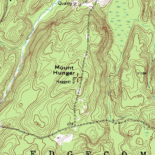 Topographic Map of Mount Hunger, ME