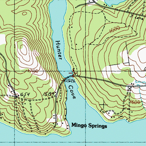 Topographic Map of Hunter Cove, ME