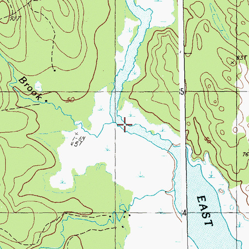 Topographic Map of Huntley Brook, ME