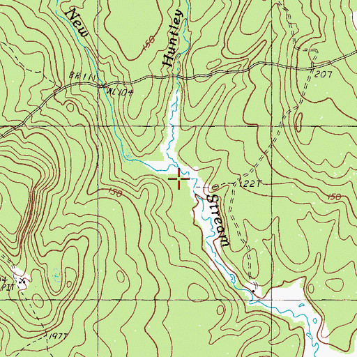 Topographic Map of Huntley Brook, ME