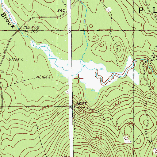 Topographic Map of Huntley Brook, ME