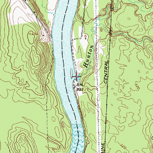 Topographic Map of Hunton Brook, ME