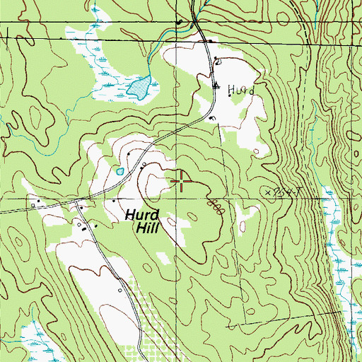 Topographic Map of Hurd Hill, ME