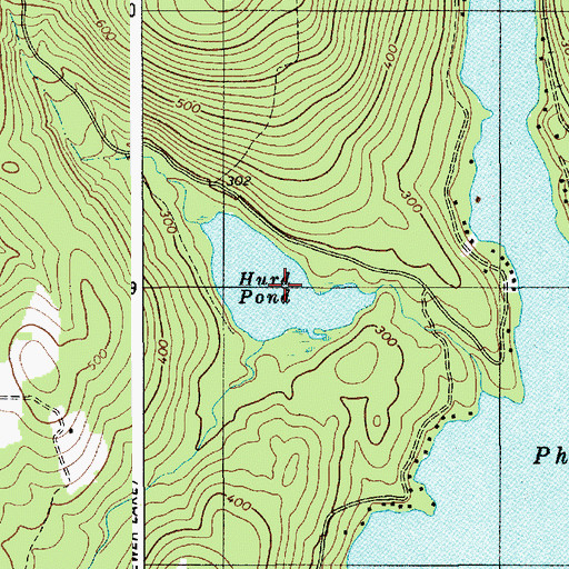 Topographic Map of Hurd Pond, ME