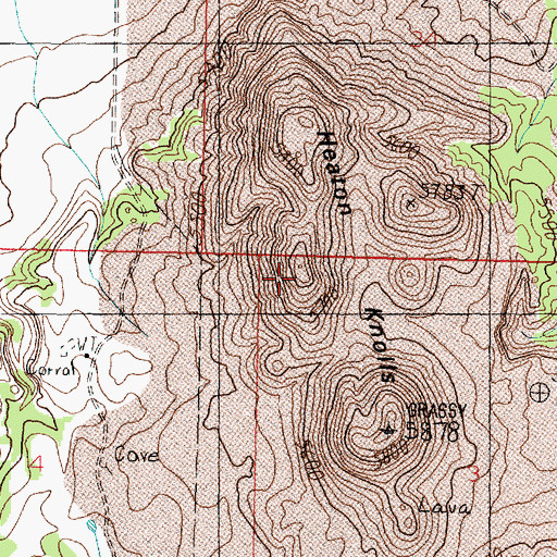 Topographic Map of Heaton Knolls, AZ