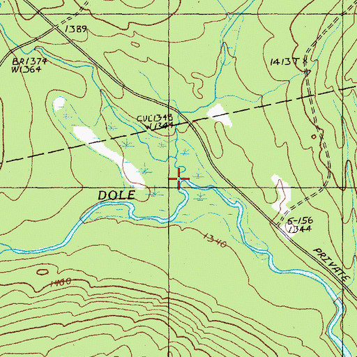 Topographic Map of Hurricane Brook, ME