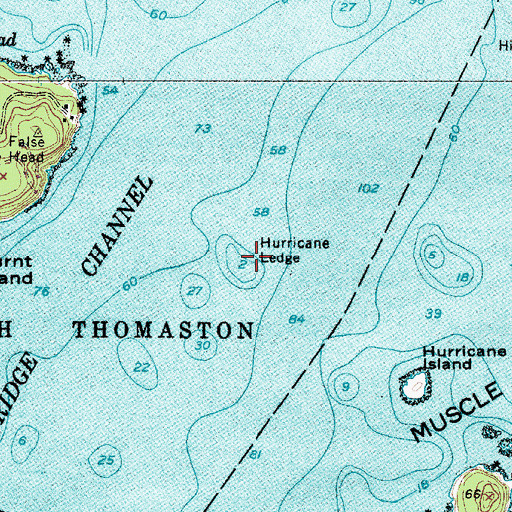 Topographic Map of Hurricane Ledge, ME