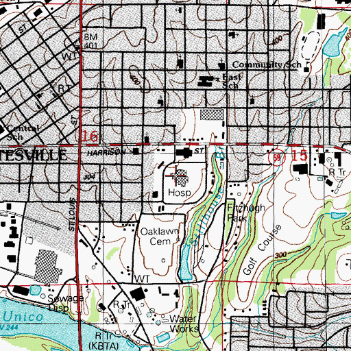 Topographic Map of White River Medical Center, AR